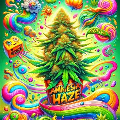 Amnesia Haze sativa cannabis strain vibrant